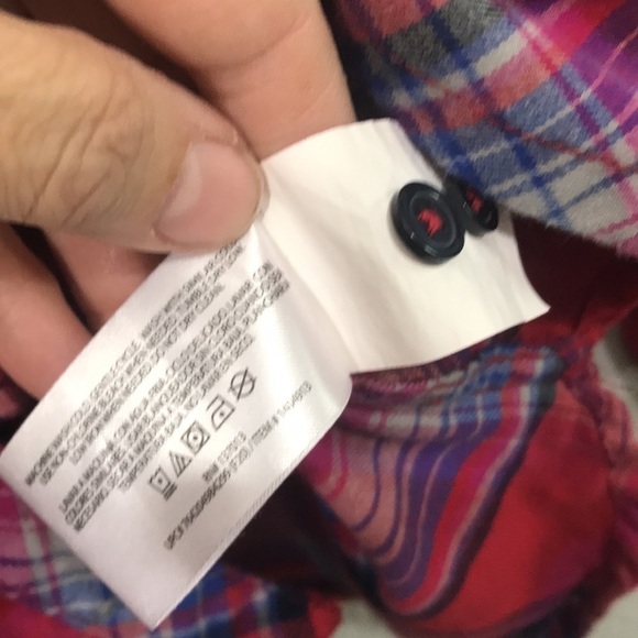 Orvis Red Plaid Long Sleeve Cotton Blend Button Up Shirt size M - Picture 5 of 9